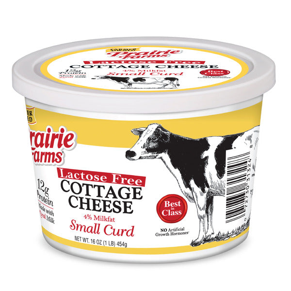 Prairie Farms Lactose Free 4% Small Curd Cottage Cheese