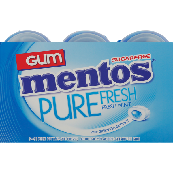 Mentos Gum, Sugarfree, Fresh Mint