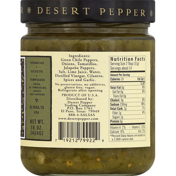Desert Pepper Trading Co. Salsa, Del Rio, Medium