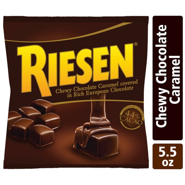 RIESEN Chocolate Covered Chewy Caramel Candy DestGlow