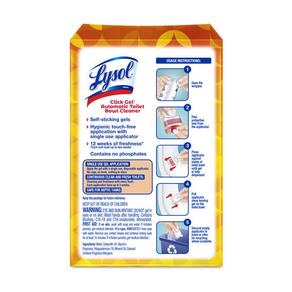 Lysol Click Gel Automatic Toilet Bowl Cleaner, Mango & Hibiscus
