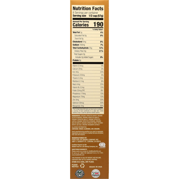 Food for Life Sprouted Crunchy Almond Cereal