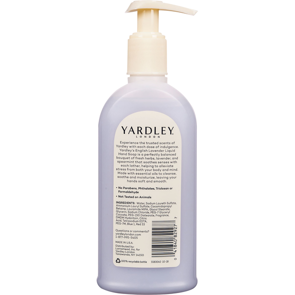Yardley London Classic English Lavender Luxurious Hand Soap
