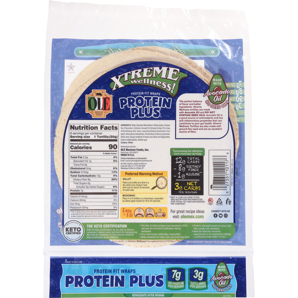 Olé Mexican Foods Protein Plus Tortilla Wraps