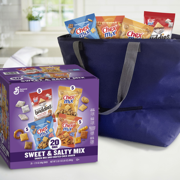 Muddy Buddies Sweet and Salty Mix and Chex Mix Snacks Variety Pack