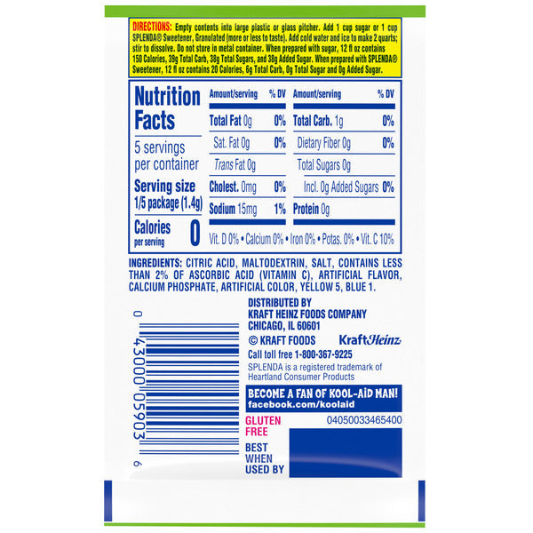 Kool-Aid Unsweetened Green Apple Artificially Flavored Powdered Soft Drink Mix