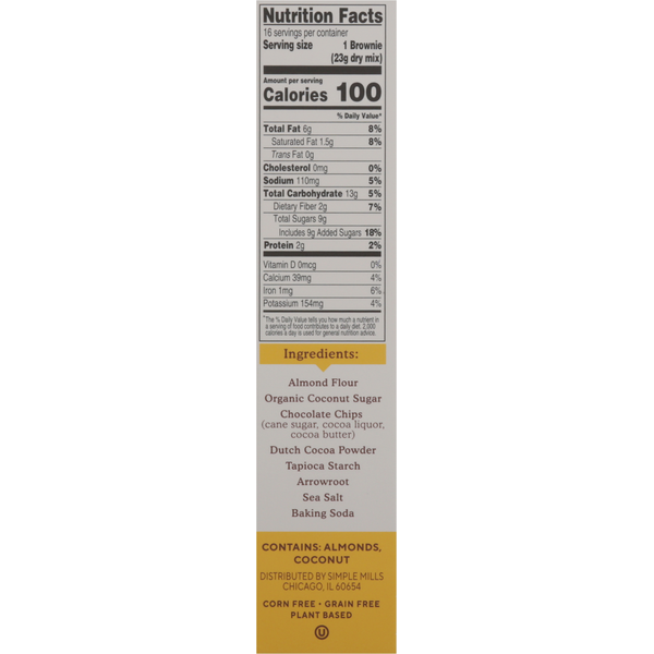 Simple Mills Almond Flour Brownie Baking Mix
