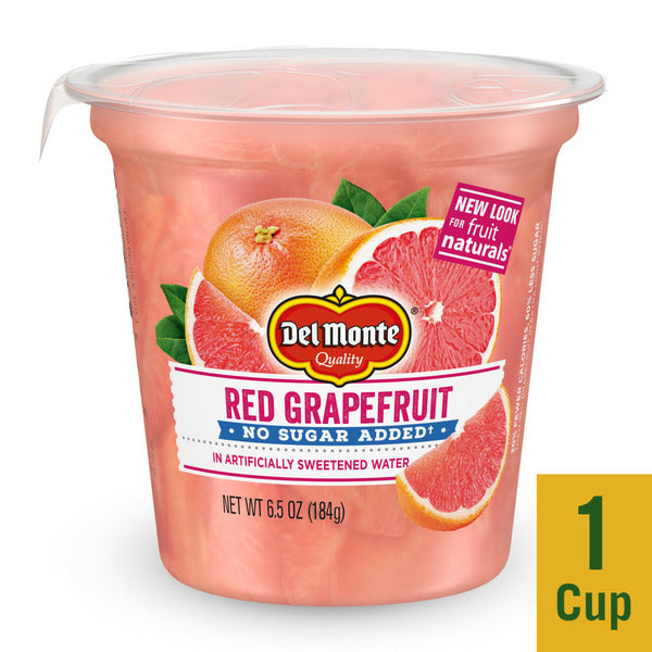 Del Monte Red Grapefruit FRUIT CUP Snacks, No Sugar Added