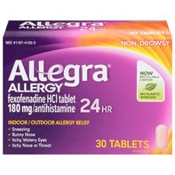 Allegra Allergy, Non-Drowsy, 24 Hr, 180 mg, Tablet...
️