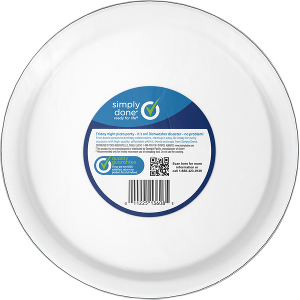 Simply Done 10-1/16" Heavy Duty Designer Paper Plates