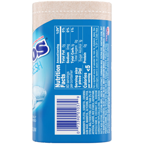 Mentos Gum Pure Fresh Fresh Mint, 90% Paperboard Bottle