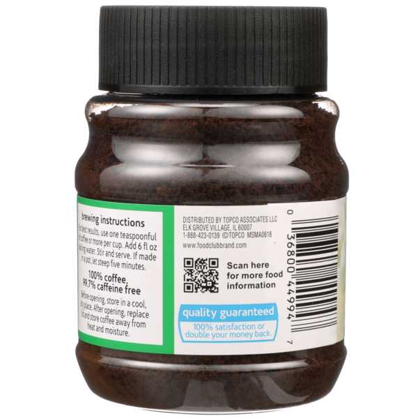 Food Club Decaffeinated 100% Instant Coffee