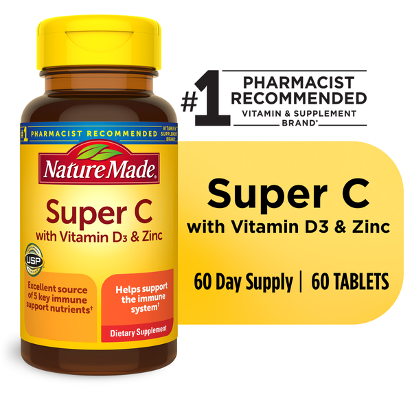 Nature Made Super C with Vitamin D3 and Zinc Tablets