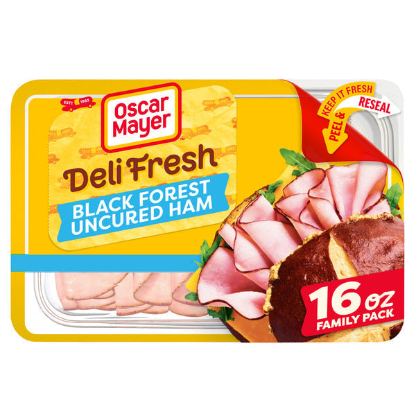 Oscar Mayer Black Forest Uncured Ham Sliced Deli Sandwich Lunch Meat Family Size DestGlow