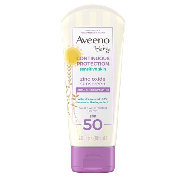 Aveeno Zinc Oxide Mineral Sunscreen Lotion, SPF 50, 3 fl. oz