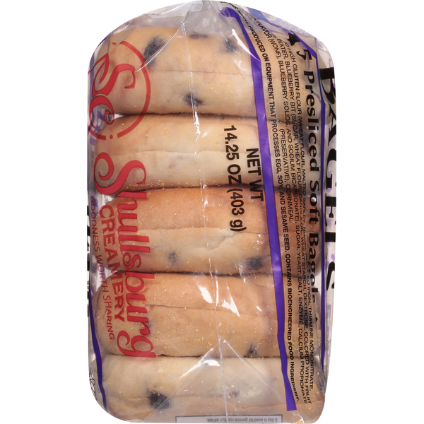 Shullsburg Creamery Presliced Blueberry Bagels
