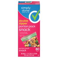 Simply Done Snack Bags, Double Zipper, Portion Pac...
️
