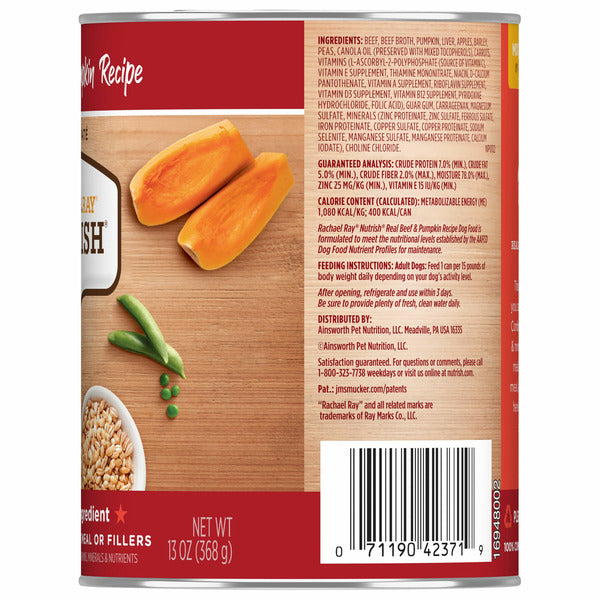 Rachael Ray Nutrish Real Beef & Pumpkin Recipe Premium Paté Wet Dog Food