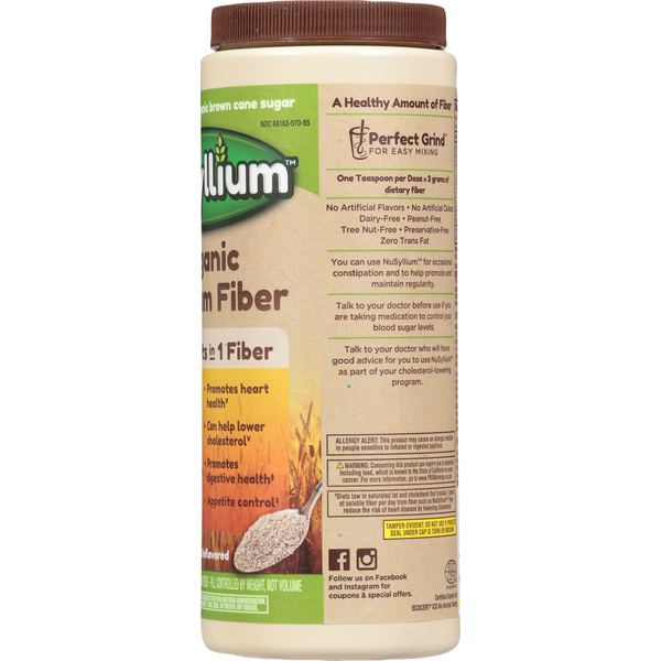 NuSyllium Psyllium Fiber, Organic, Unflavored
