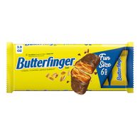 Butterfinger Fun Size Candy Bars, Crispety Crunchety Peanut-Buttery, Individually Wrapped, 6 Count Pack, 3.9 oz