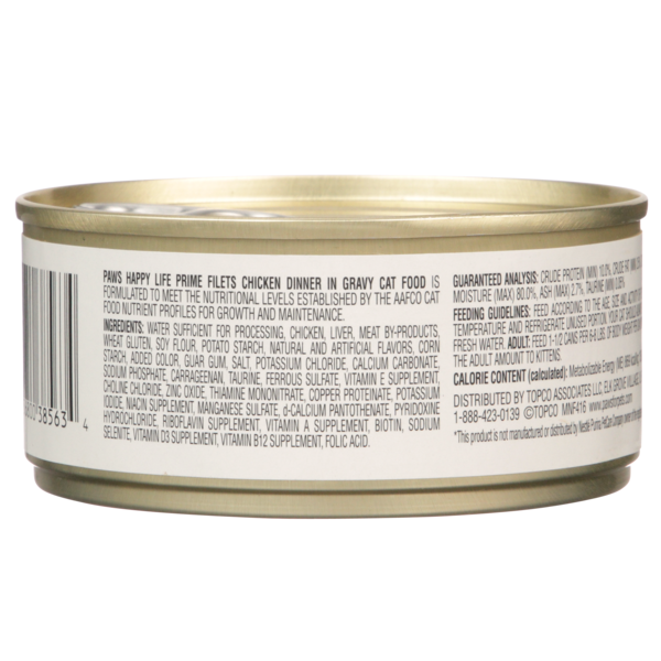 Paws Happy Life Chicken Dinner In Gravy Prime Filets Cat Food