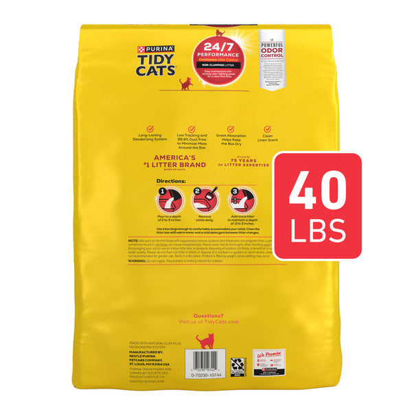 Purina Tidy Cats Non Clumping Cat Litter, 24/7 Performance Multi Cat Litter Odor Control Formula