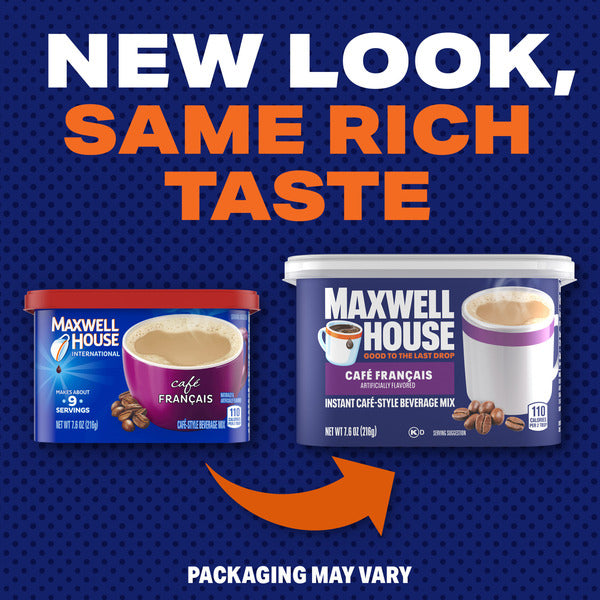 Maxwell House Cafe Francais Instant Cafe-Style Beverage Mix