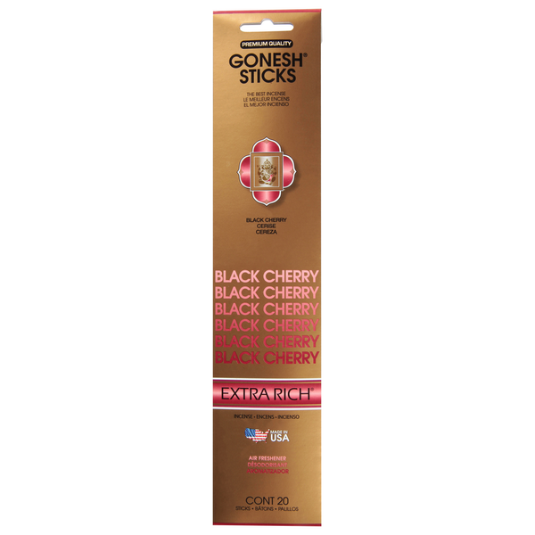 GONESH Extra Rich Incense Air Freshener, Black Cherry
