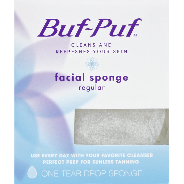 Buf-Puf Facial Sponge, Tear Drop, Regular