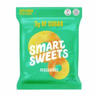 SmartSweets Peach Rings, sour candy
