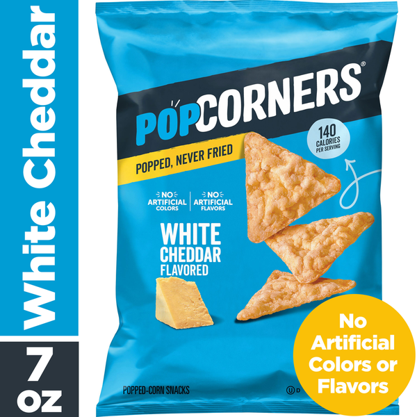PopCorners Popped-Corn Snack, White Cheddar Flavored