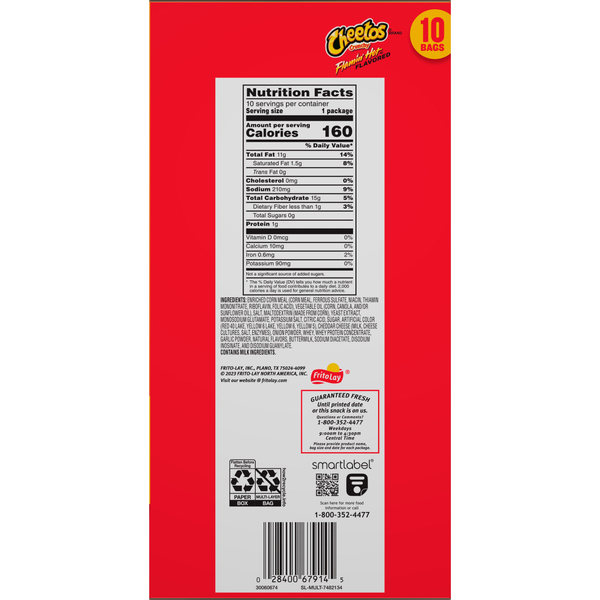 Cheetos Cheese Flavored Snacks, Flamin&