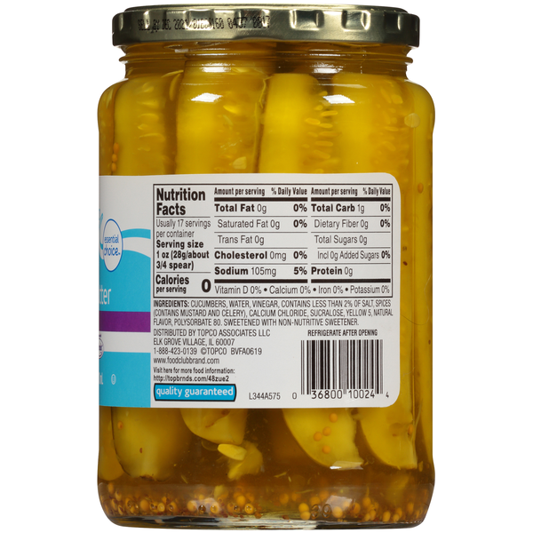 Food Club No Sugar Added Bread & Butter Spears