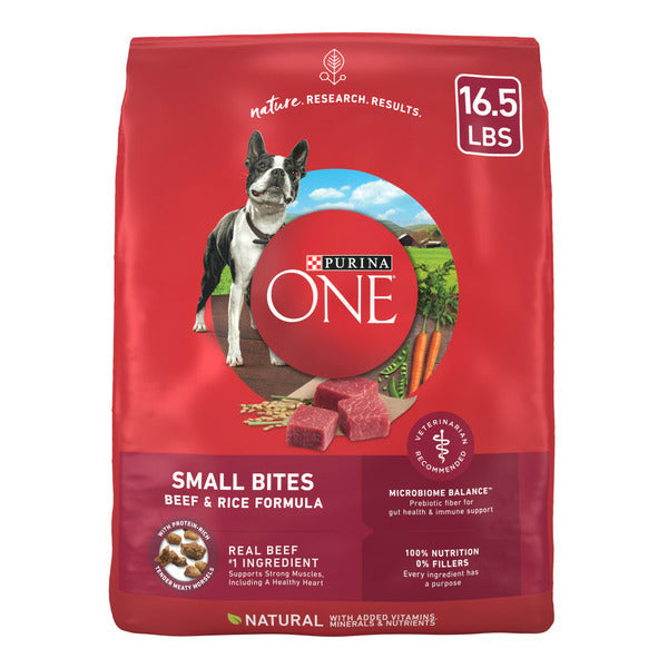 Purina ONE Small Bites Beef and Rice Formula Small Dog Food Dry