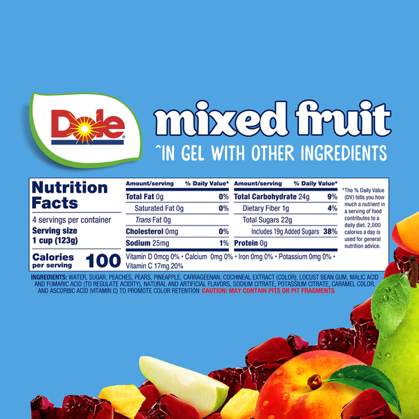 Dole Mixed Fruit, in Gel, Black Cherry
