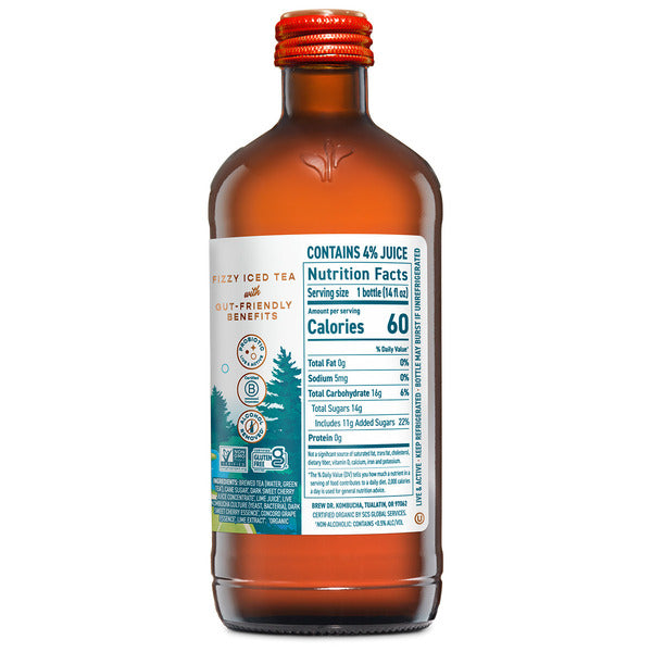 Brew Dr. Kombucha Cherry Limeade, Organic Kombucha