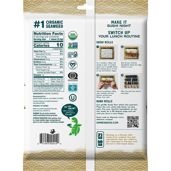 gimMe Seaweed Wraps Sushi Nori