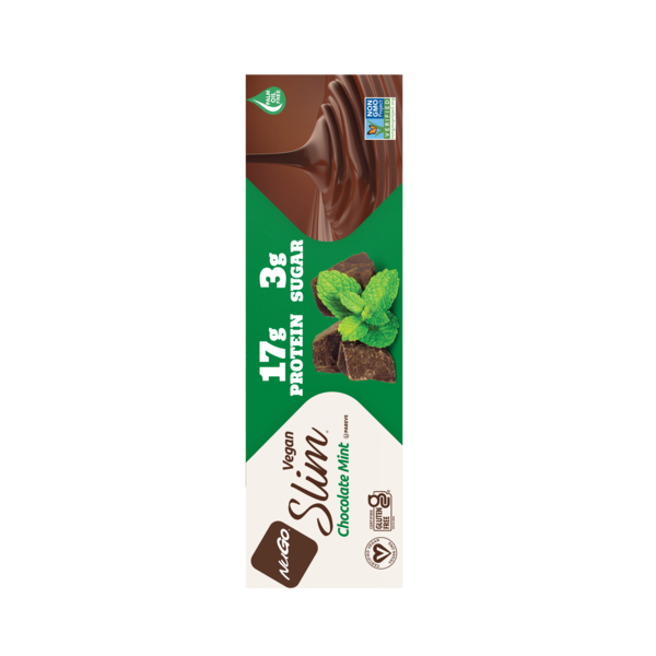 NuGo Slim Chocolate Mint, Vegan, Gluten Free, Low Sugar, Protein Bar