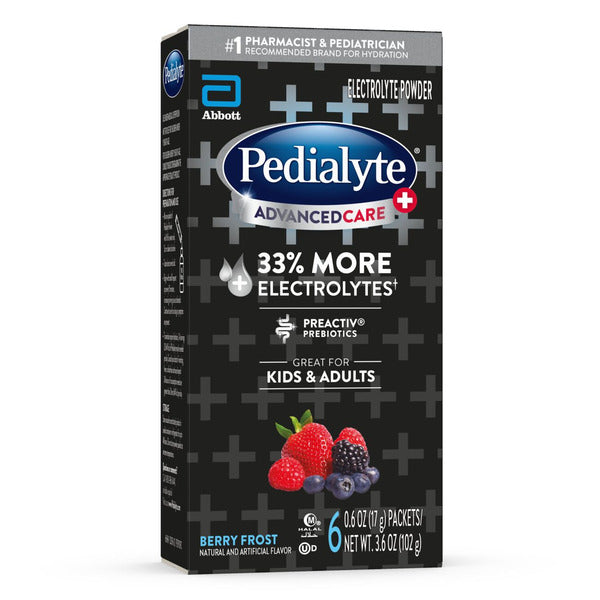 Pedialyte Advanced Care Plus Electrolyte Powder Berry Frost Powder Packets