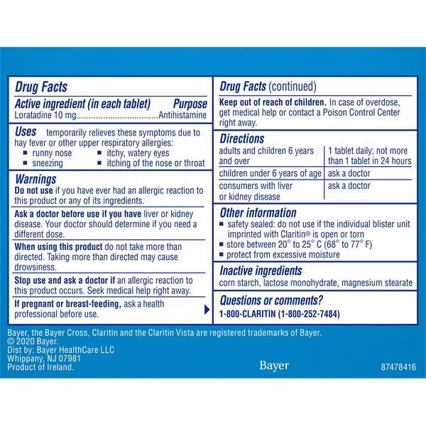 Claritin 24 Hour Non-Drowsy Allergy Tablets