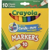 Crayola Markers, Nontoxic, Classic Colors, Broad L...
️