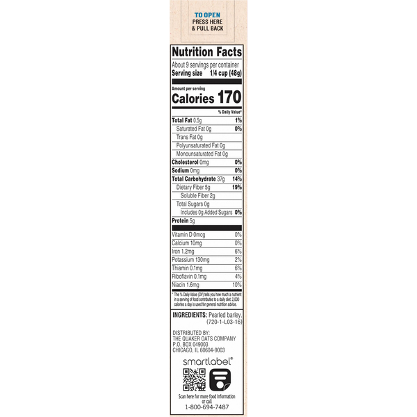 Quaker Barley, Medium, Pearled