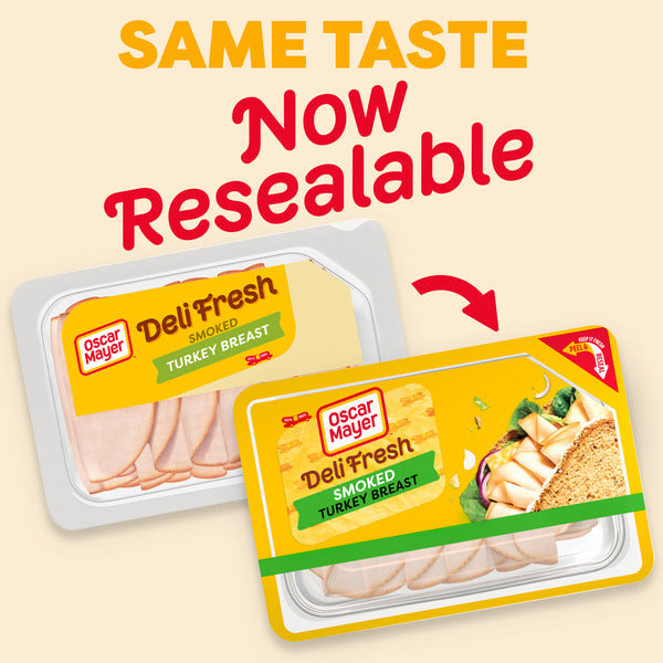 Oscar Mayer Deli Fresh Smoked Turkey Breast Sliced Sandwich Lunch Meat DestGlow