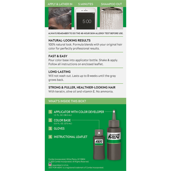 Just For Men Touch of Gray Multiple Application Kit, Mustache & Beard, Dark Brown & Black B-45/55