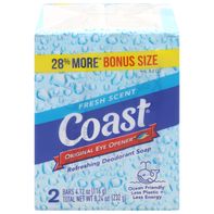 Coast Deodorant Soap, Refreshing, Fresh Scent, Bon...
️