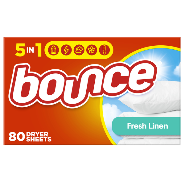 Bounce Fabric Softener Dryer Sheets, Fresh Linen