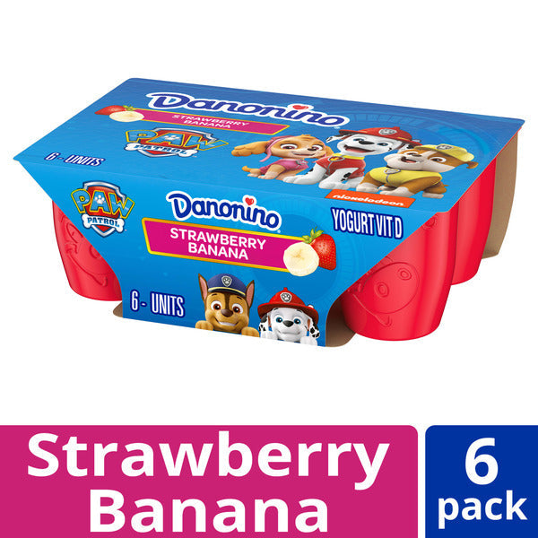 Danonino Dannon Yogurt Strawberry Banana Dairy Snack 6-1.76 oz. Cups