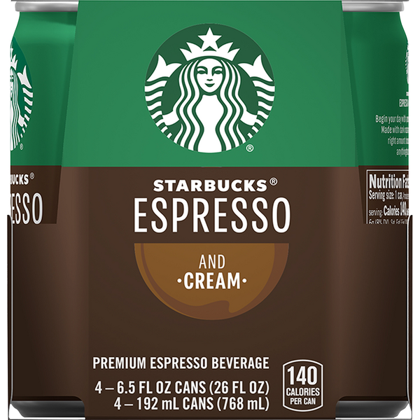 Starbucks Espresso And Cream Coffee Drink