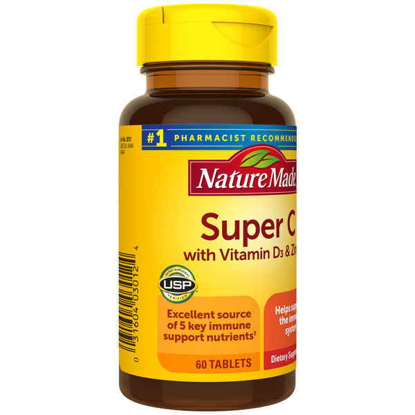 Nature Made Super C with Vitamin D3 and Zinc Tablets