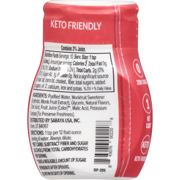 Lakanto Water Enhancer, Zero Sugar, Fruit Punch